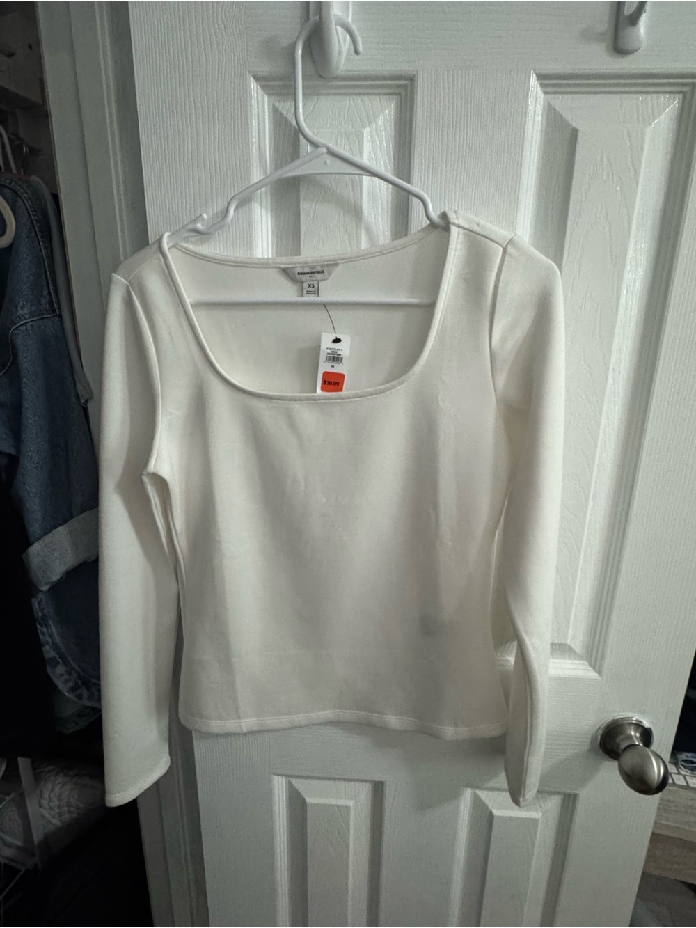 Banana Republic Long Sleeve White Top XS
